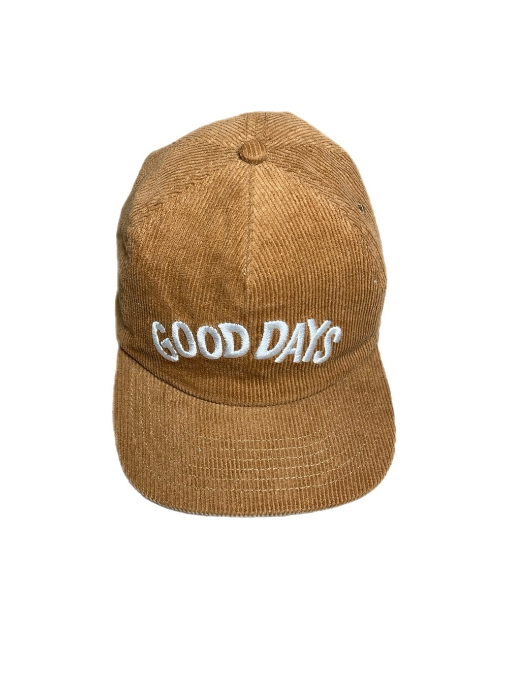 LIKE NEW! UNISEX 100% Cotton Corduroy MADEWELL Embroidered Brown Hat